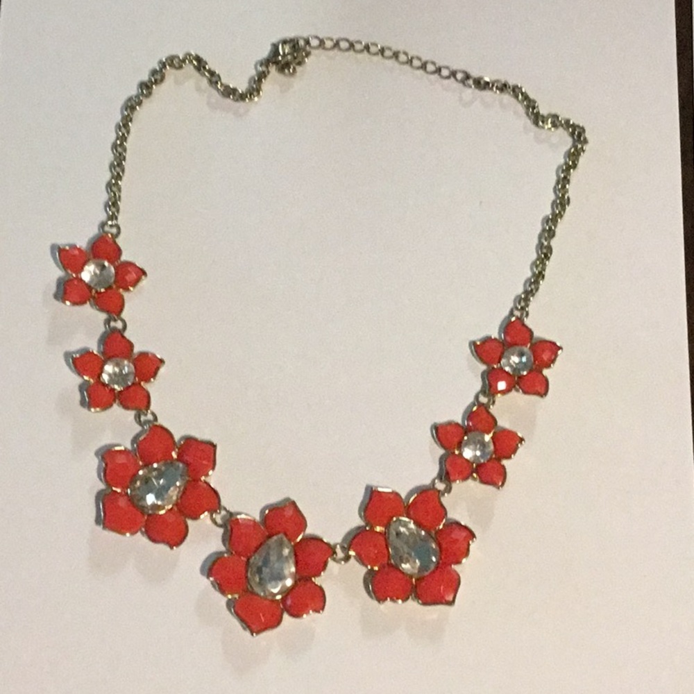 Flower statement necklace